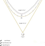Gold Plated Pearl Necklace for Women