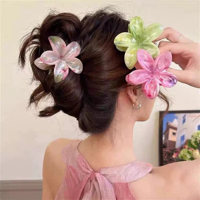 Summer Hawaiian Flower Hair Claw Clip