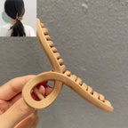 Simple Metal Hollow Out Geometric Hair Claw Ladies Elegant Hair Accessories Cross Crab Bath Clip for Women Fashion Girl Headwear