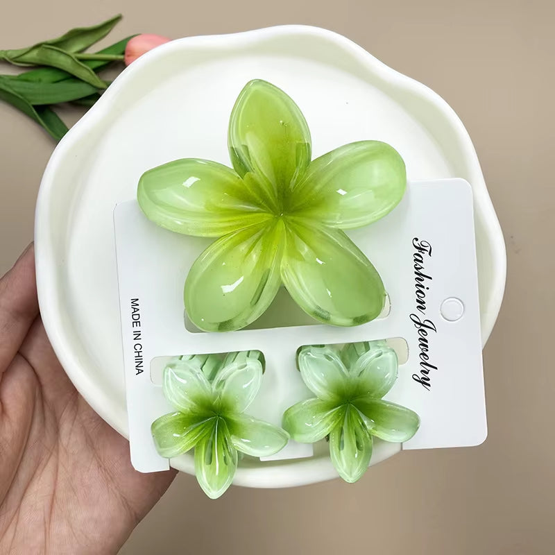 Summer Hawaiian Flower Hair Claw Clip