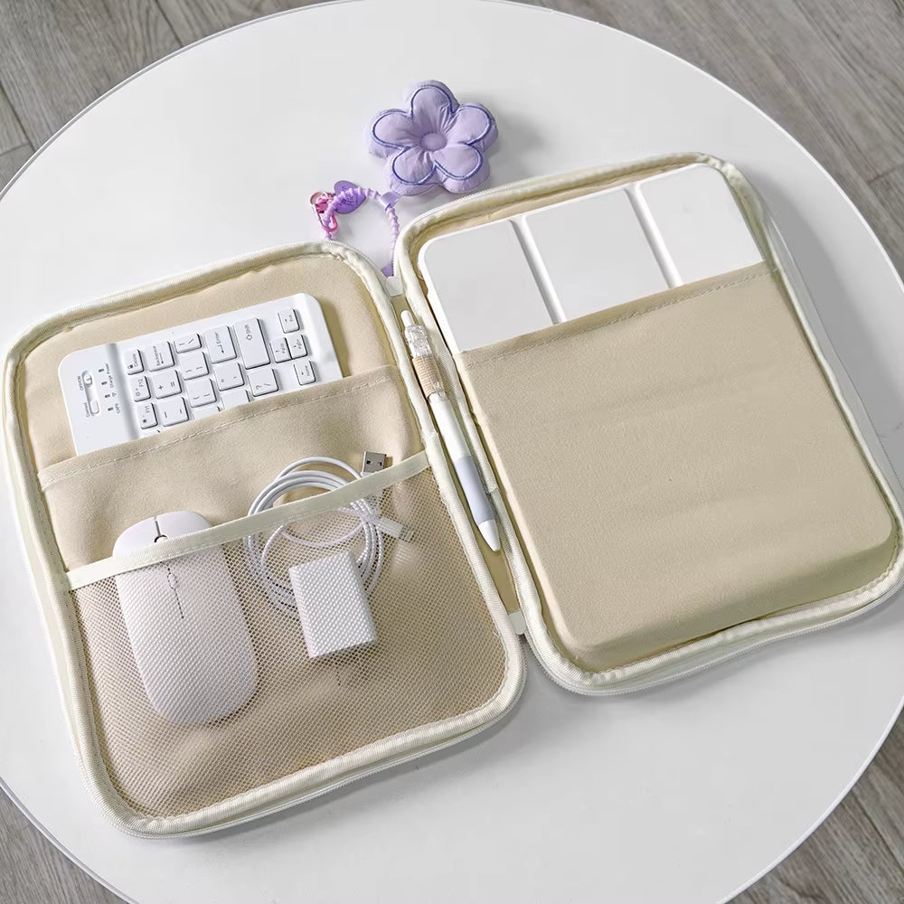 Laptop Protective Case Compatible with HP MI Macbook 11 13-14 Inch Shockproof Plush Laptop Bag, Portable Tablet Protective Bag