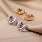 Rainbow Cibic Zircon Hoop Earrings for Women 