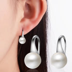 Pearl Hook Dangle Earring Brincos De Prata