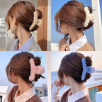 Fluffy Plush Faux Fur Big Crab Hair Claw Clips