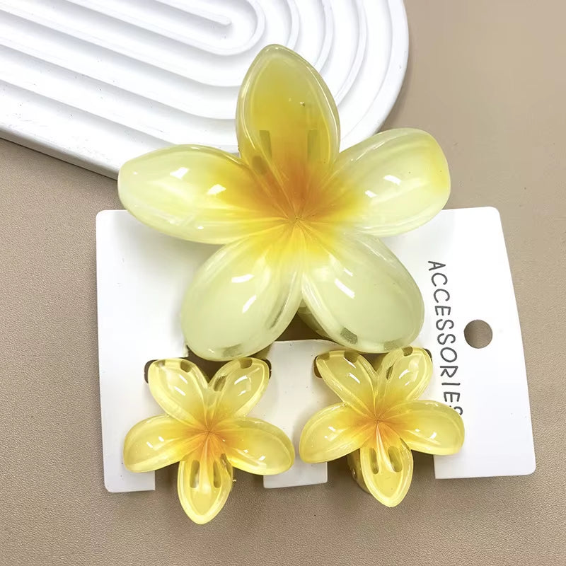 Summer Hawaiian Flower Hair Claw Clip