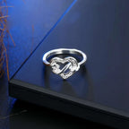 Love Heart with Spiral 925 Sterling Silver Color Rings