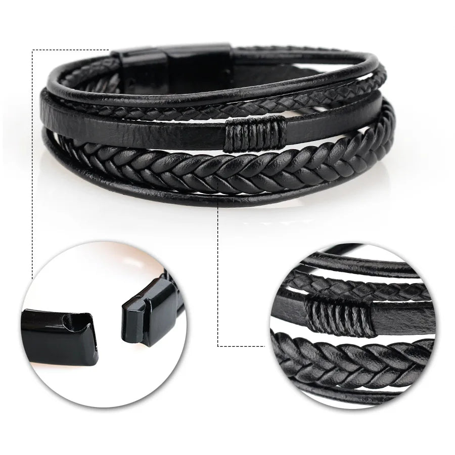Trendy Leather Bracelets for Men