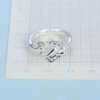 Love Heart with Spiral 925 Sterling Silver Color Rings