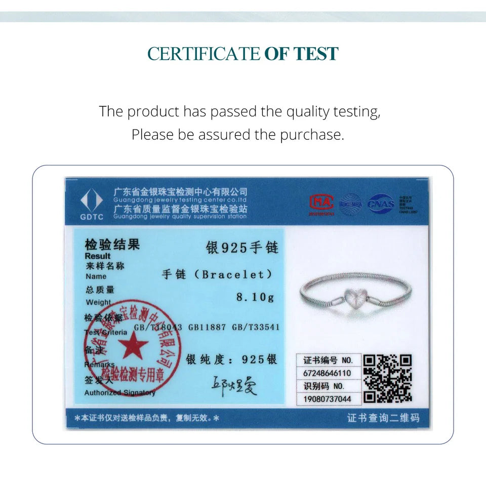 925 Sterling Silver Starburst 3Mm Snake Chain Charm Bracelet for Women