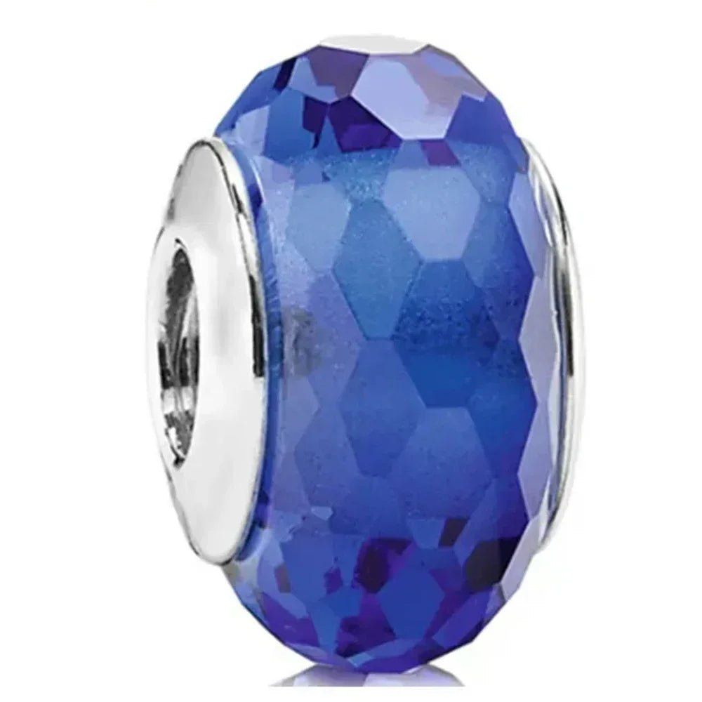 Colored Flower Leaf Cosmic Rainbow Murano Glass Charms Beads