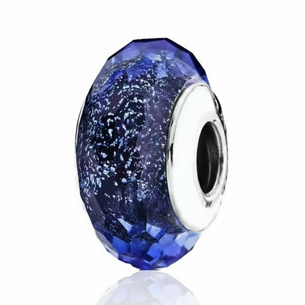 Colored Flower Leaf Cosmic Rainbow Murano Glass Charms Beads