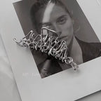 Simple Metal Hollow Out Geometric Hair Claw Ladies Elegant Hair Accessories Cross Crab Bath Clip for Women Fashion Girl Headwear