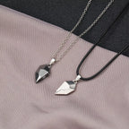 Magnetic Heart Couple Necklaces - Set of 2, Ideal for Valentine's Day, Best Friends, and Wedding Party Gifts