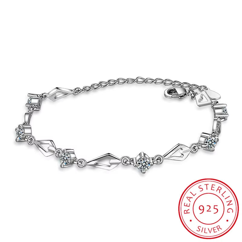 Silver 925 Jewelry Bracelets for Women 