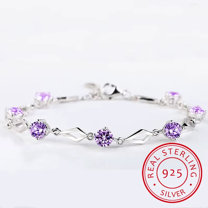 Silver 925 Jewelry Bracelets for Women 