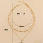 Vintage Gold Plated round Coin Pendant Neckalce for Women Multi-Layer Chain Choker Necklaces Femme Collares Punk Jewelry