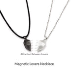 Magnetic Heart Couple Necklaces - Set of 2, Ideal for Valentine's Day, Best Friends, and Wedding Party Gifts
