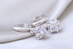 Zircon 925 Sterling Silver Ladies`Stud Earrings 